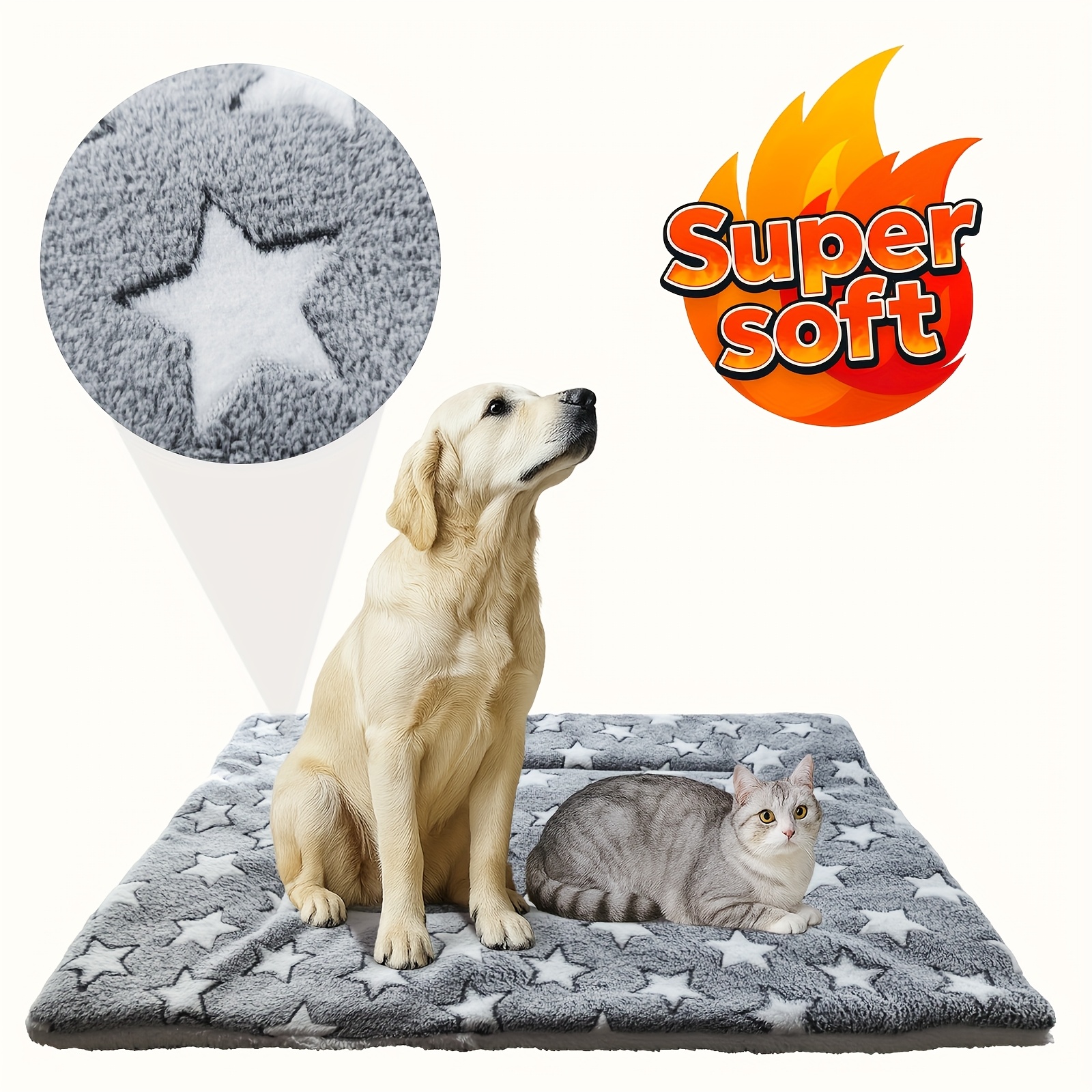 E-shop Gemütliche Ganzjahres-Plüschmatte für Haustiere | Weiche, verstärkte Decke für Katzen & Hunde | Maschinenwaschbar, langlebiges Polyester | Ideal