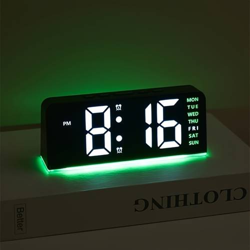 innovative led large number digital clock ambient light date table clock multifunctional digital alarm clock