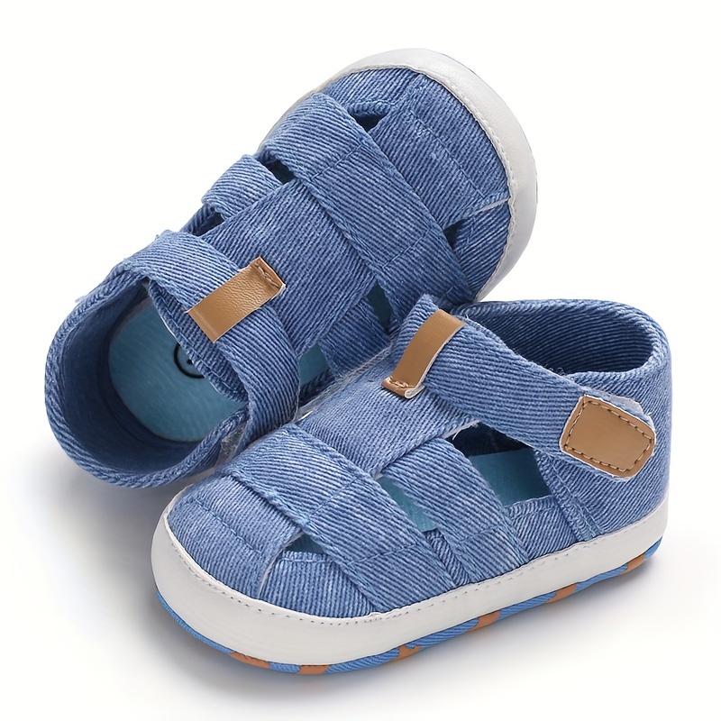 Casual Solid Color Sandals For Baby Boys, Breathable Lightweight Walking Shoes For Spring Summer