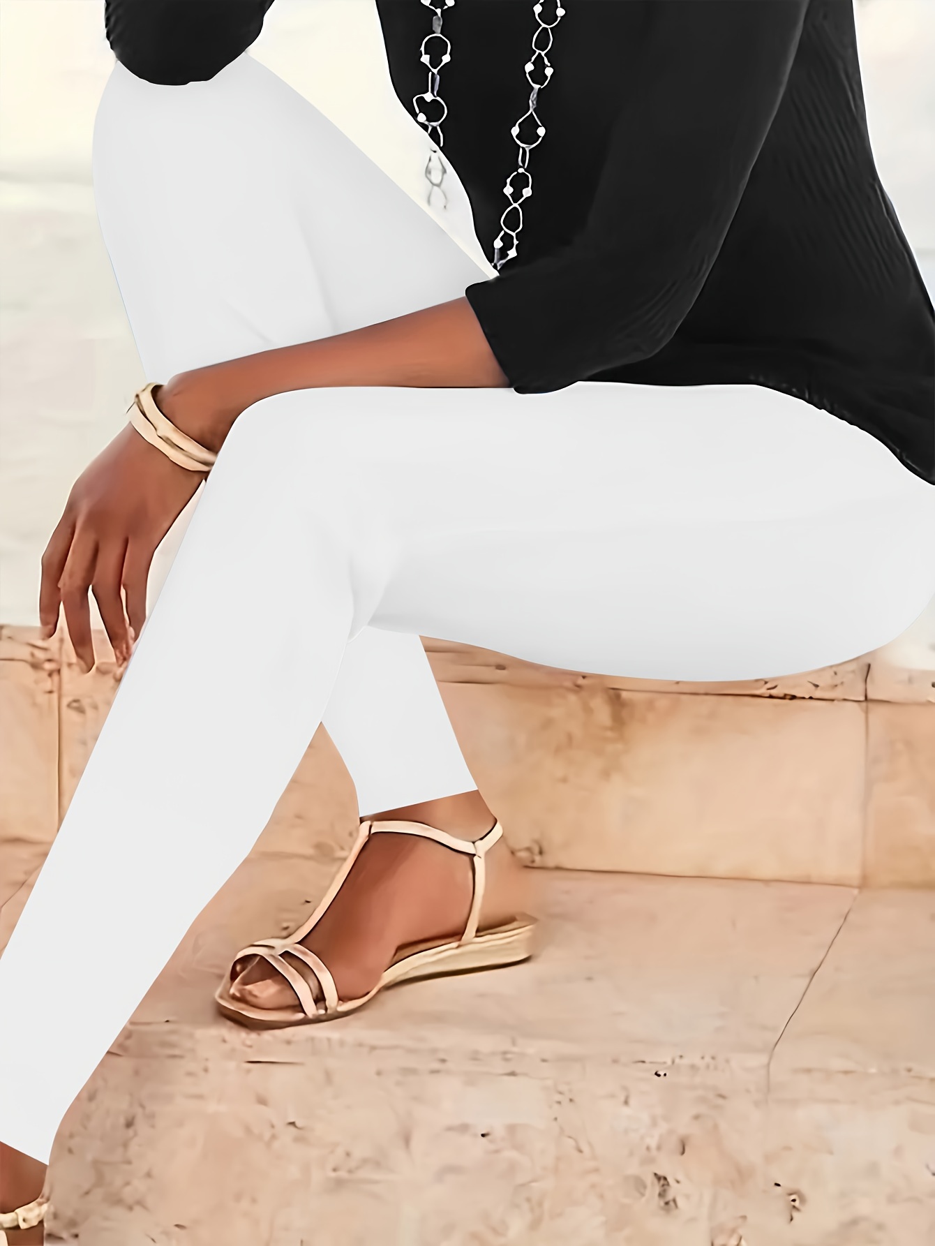 High Waist Plus Size Active Yoga Leggings For Women - Long-Length Tights For Casual Wear