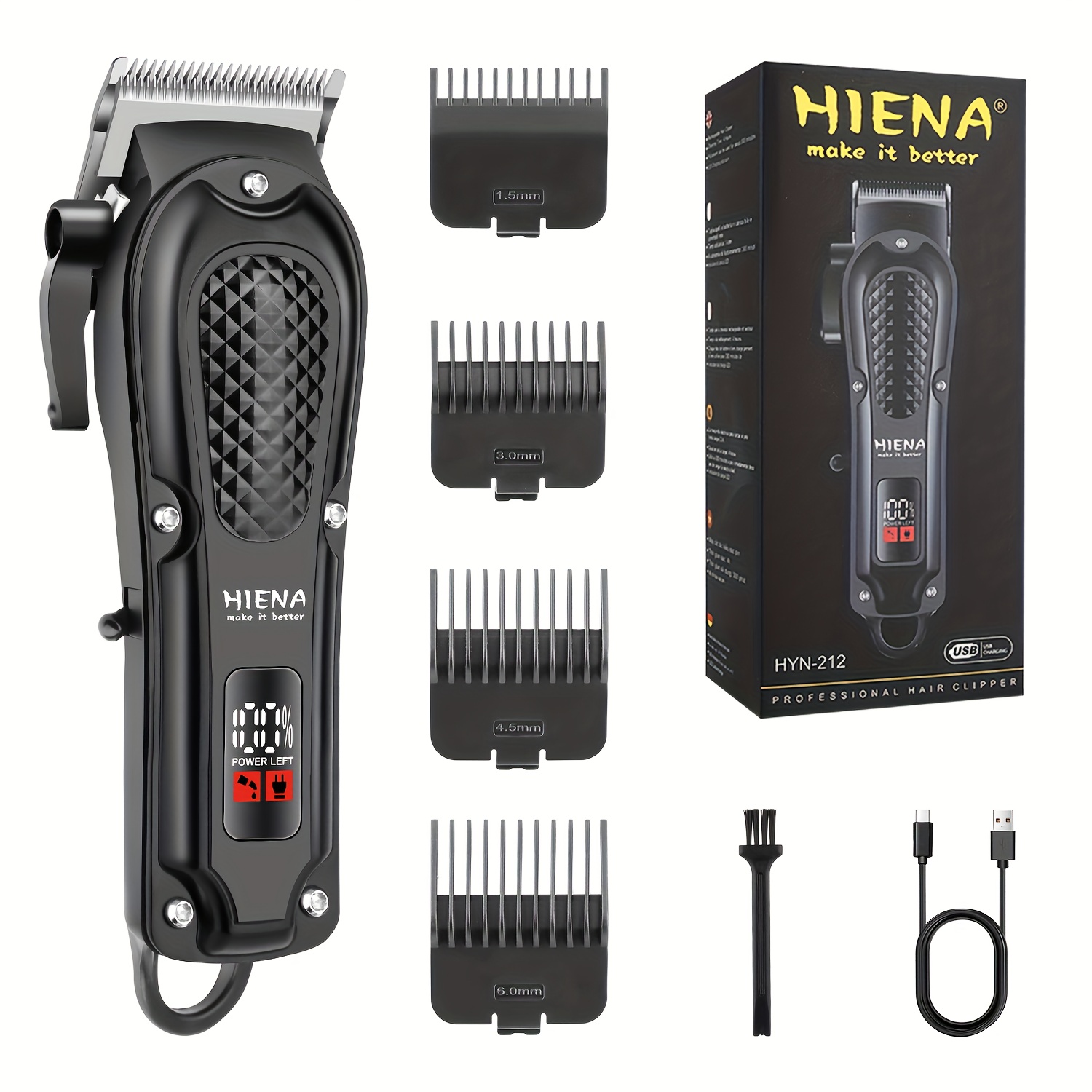 Image of Rechargeable Hair Clipper With Screen Display, Suitable For Hair Salons And Home Use - Efficient And Precise Men's And Women's Hair Clipper