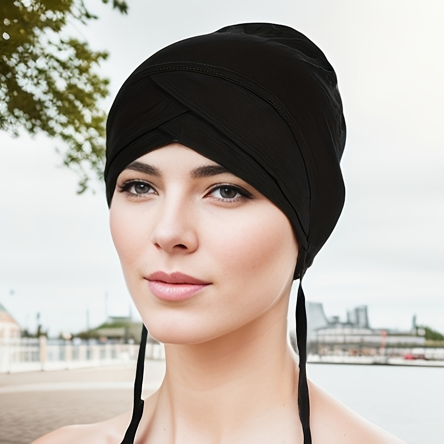 Women's Adjustable Double-Layer Head Wrap Scarf, Comfortable & Versatile