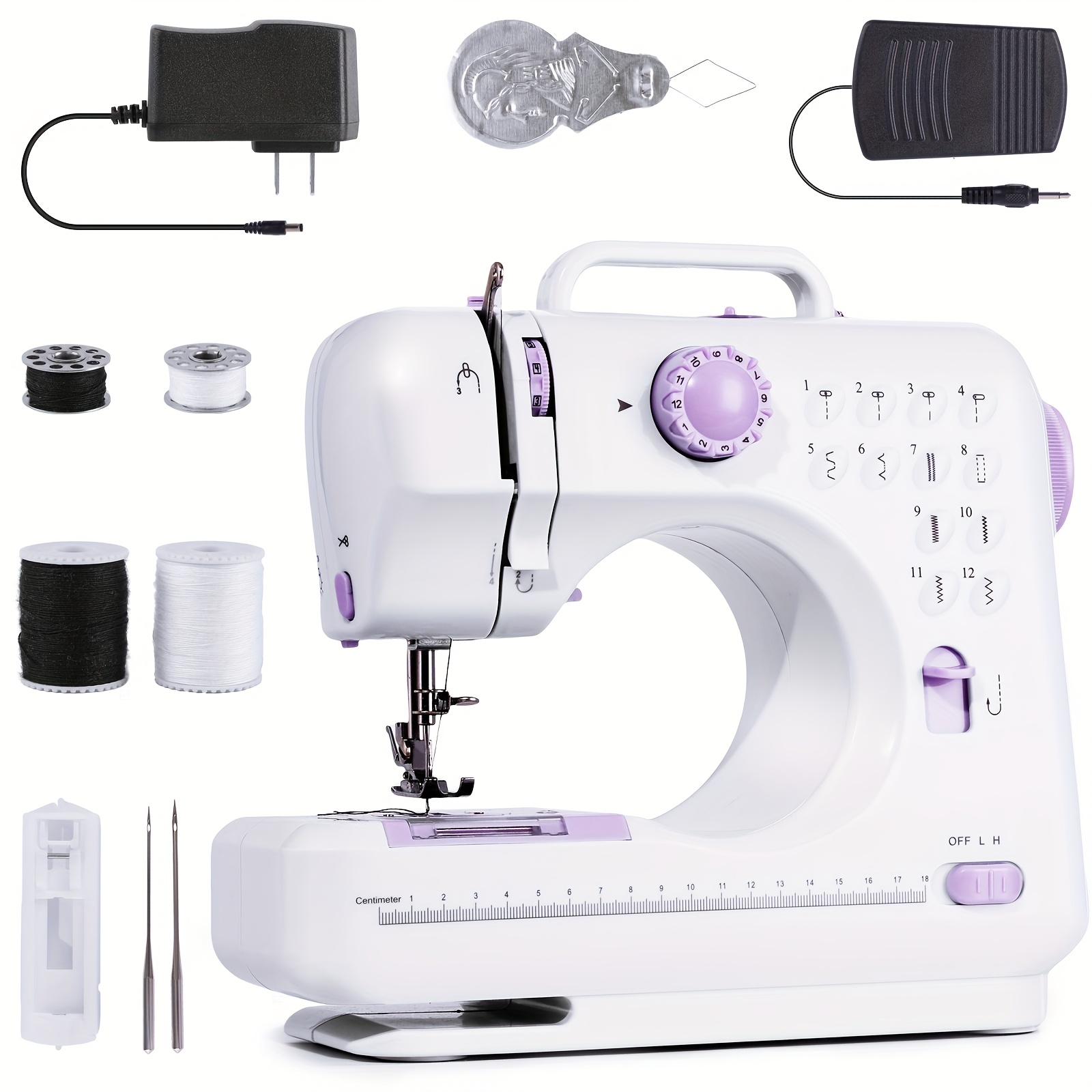 

Portable Electric Sewing With 12 Stitches Patterns, Adjustable Speed, Overlock, Multifunctional Home Sewing Machine Parents, Beginners, Hobbyists, Lightweight, , Repair, Diy, Crafting