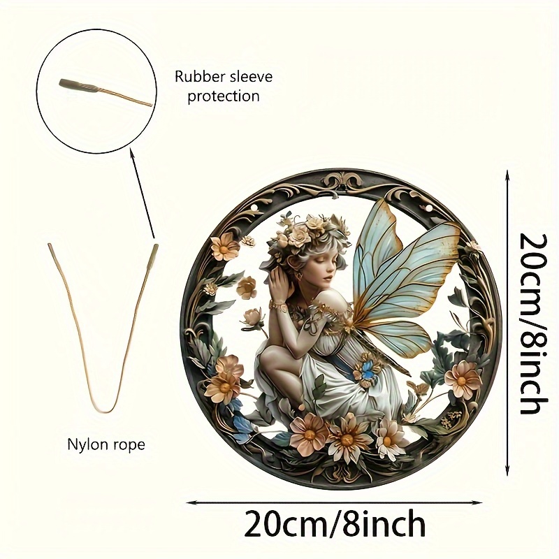 2 Pezzi Fata dei Fiori in Acrilico da Appendere per Finestra,Decorazione per Finestra in Acrilico Fata Elfo, Decorazioni per le Vacanze,Decorazioni di Natale,Regalo per Ragazze,Mamma (Stile-A