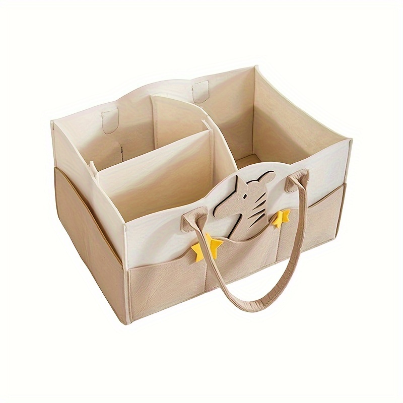 Felt Diaper Bag, Large Capacity Storage Bag, Portable Foldable Tote Bag For Kids, Parent Bag