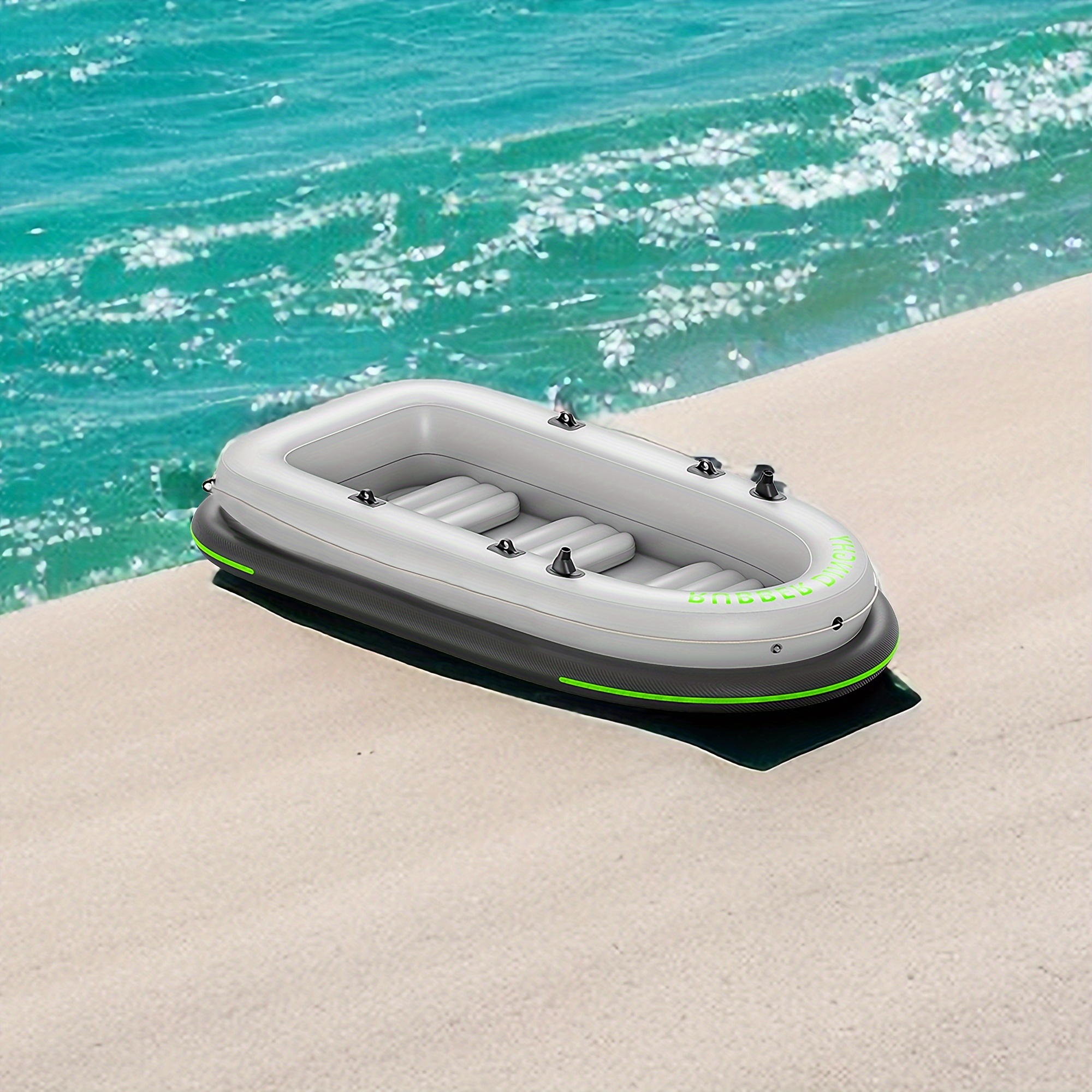 Inflatable Boat With Paddle, Fishing Inflatable Kayak Canoe With Dual  Valves And Ultra Hard PVC Handles