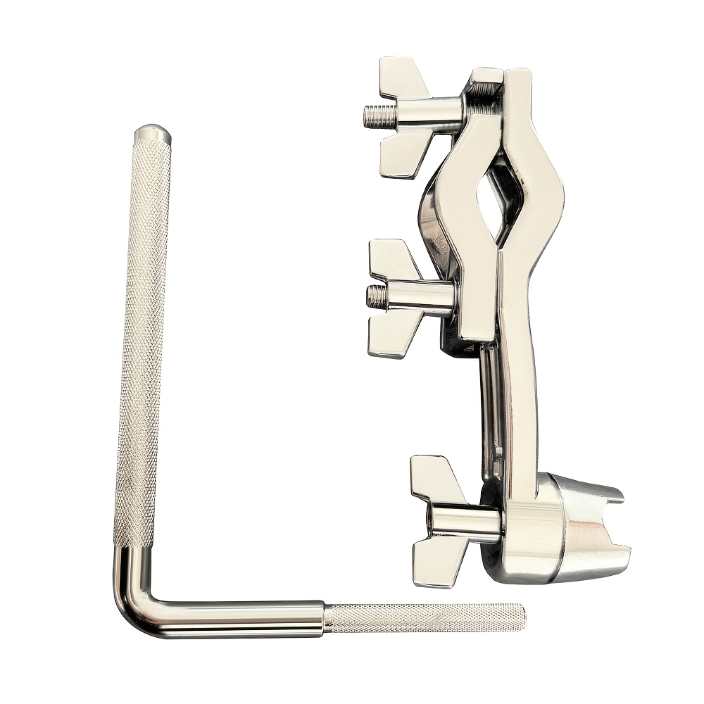 TEMU 1 Support de Tambourin de L avec une Pince Réglable, un Support d'Instrument à Percussion Durable et Polyvalent Adapté à Tout Support de Kit de