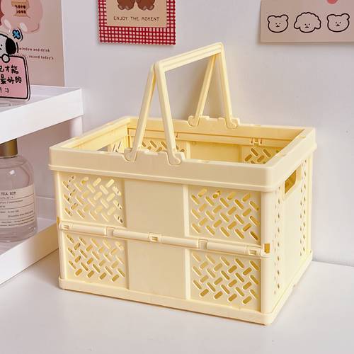 foldable and portable double layer plastic storage box