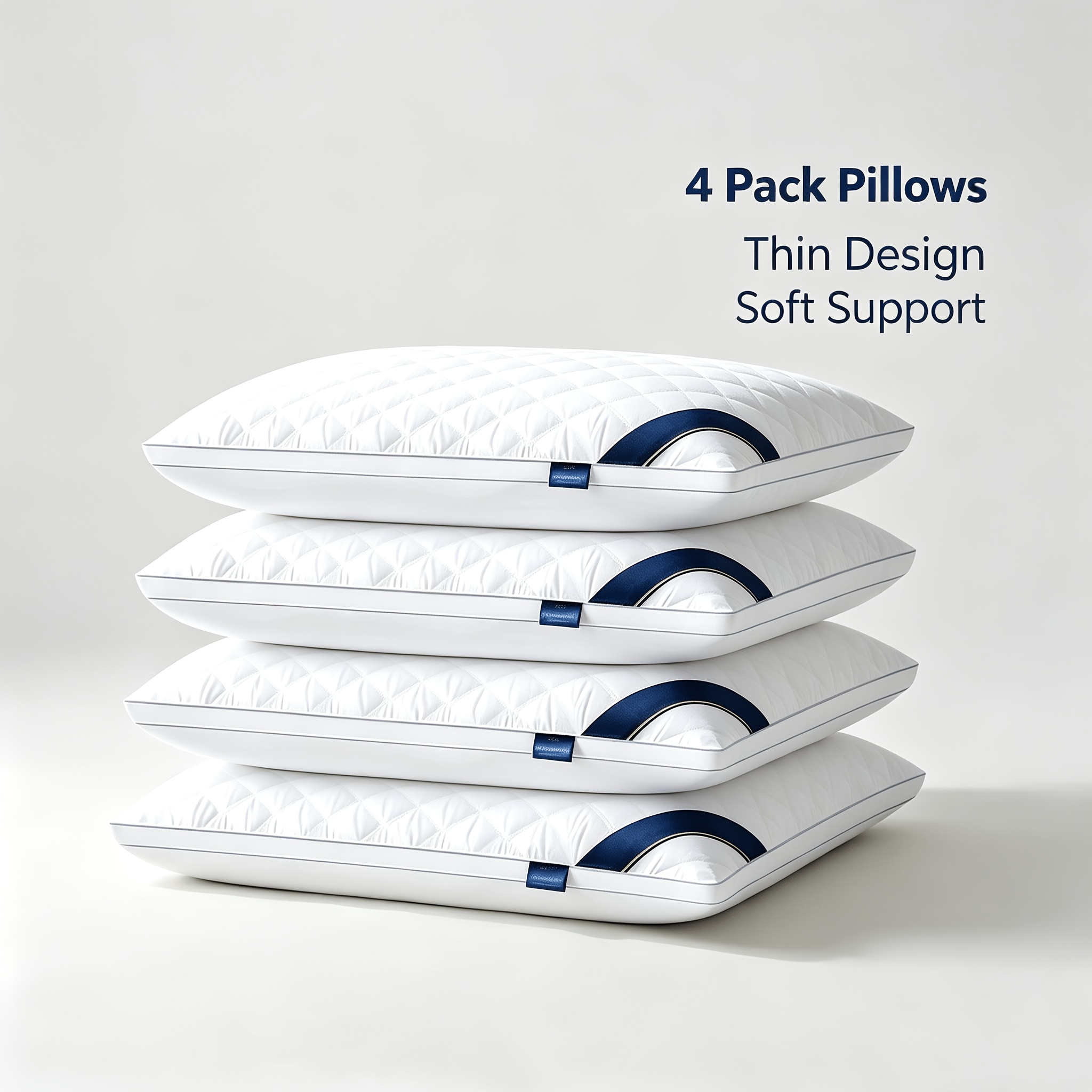 TEMU 2pcs 4pcs Oreillers d'hôtel de luxe extra larges - Soutien de la nuque pour un sommeil relaxant, et confortable, noyau d'oreiller de sommeil,