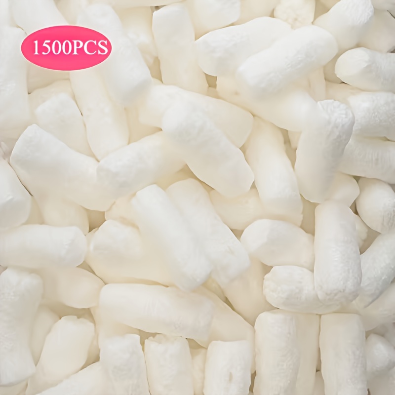 1500pcs Foam Particles, Anti-static And Dust-proof, Wear-resistant, Suitable For Packaging, Transportation And Moving - White