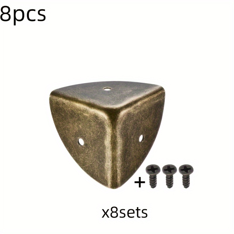 8pcs Iron Wrapped Angle 90 Degree Protective Angle Wooden Box Packaging Box With Fixed Corner Code Sides And Metal Anti-collision Angle