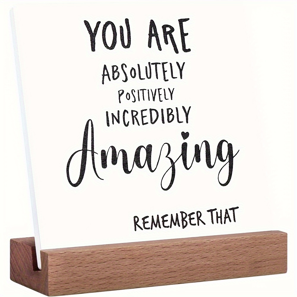 

You Are Amazing Encouragement Gifts, Inspirational Gifts For Friend Bestie , Cheer Up Hard Time Gifts Inspirational Plaques Signs For Office Home Decorations
