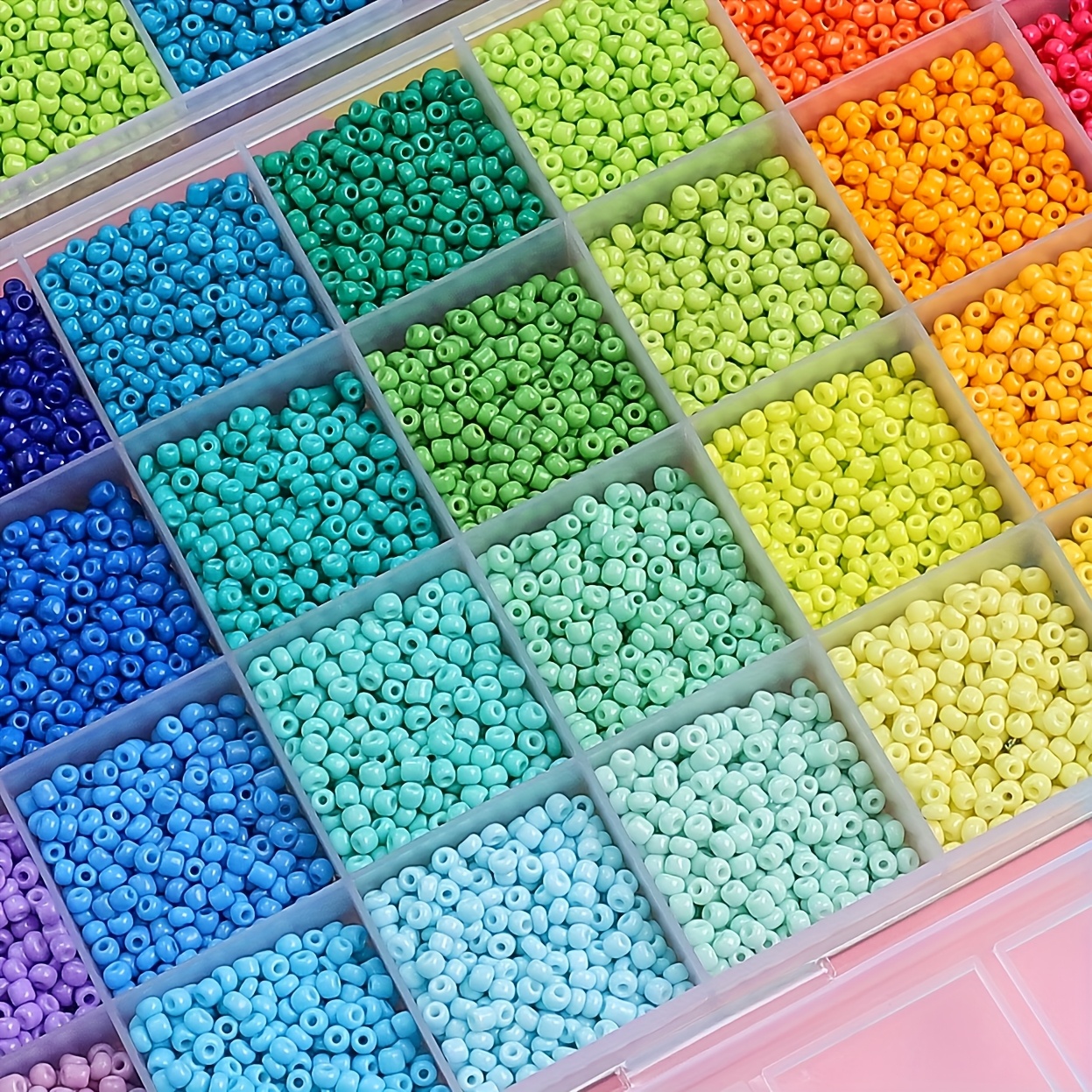 16000pcs 3mm glass seed bead bracelet making kit small beads