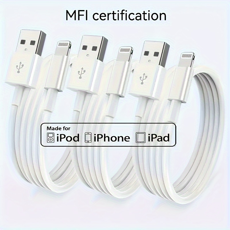 

[mfi Certification] 3/1-pack For Iphone Quick Charging Cable Usb To Lightning Quick Charging Cable For Iphone 14/14 Plus/14 Pro/14 Pro Max/13/13pro/12/12 Pro/12 Pro Max/11/ipad/ipod