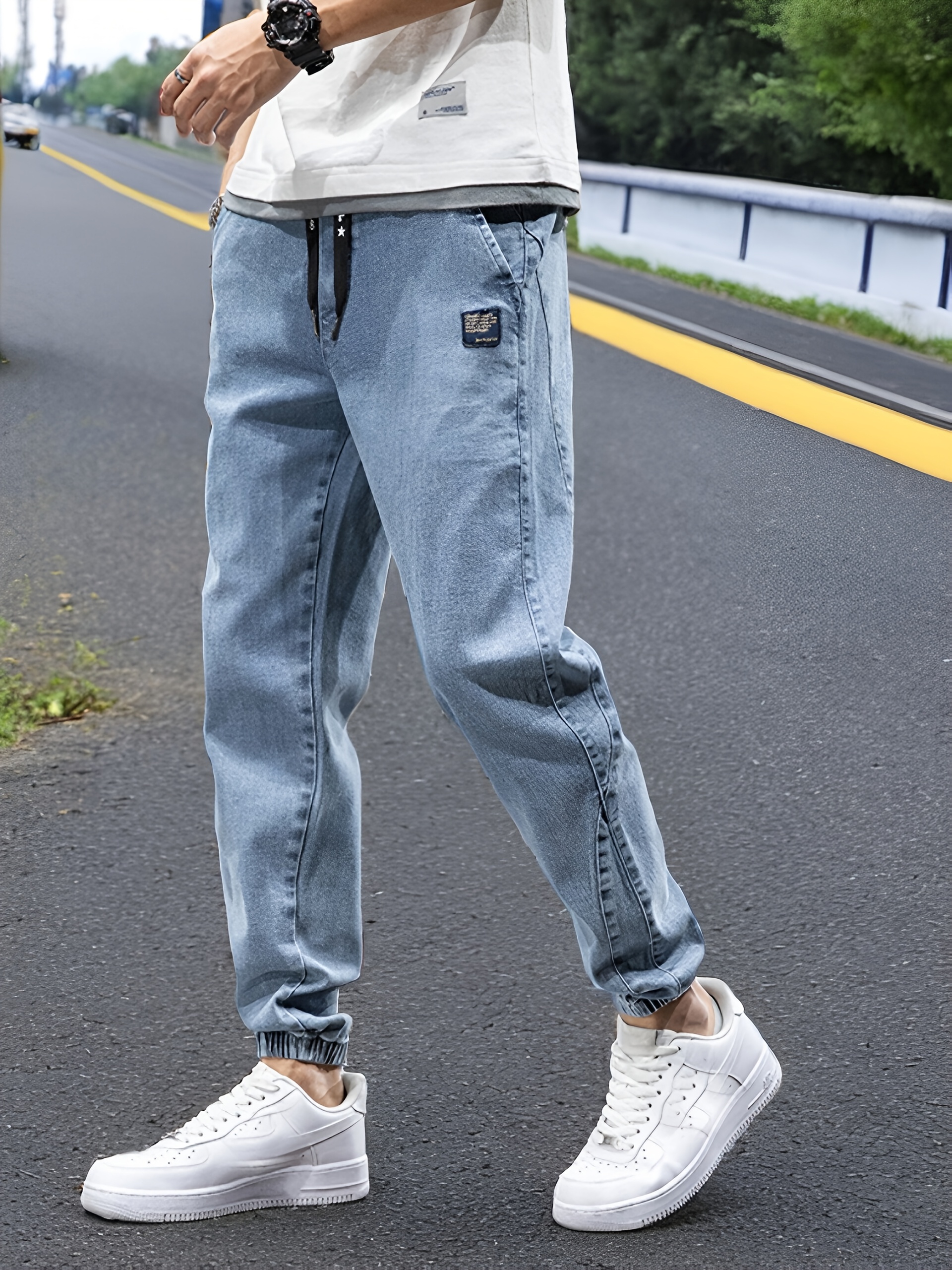 men jeans joggers sold on Temu Canada
