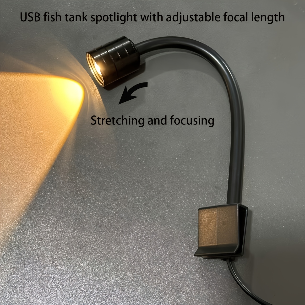 TEMU Lighting, Zoom Spotlight, Goldfish Tank Focusing Clip Light, Aquarium Landscaping Light, 5v Aquarium Spotlight, Aquarium Light Holders, Coral
