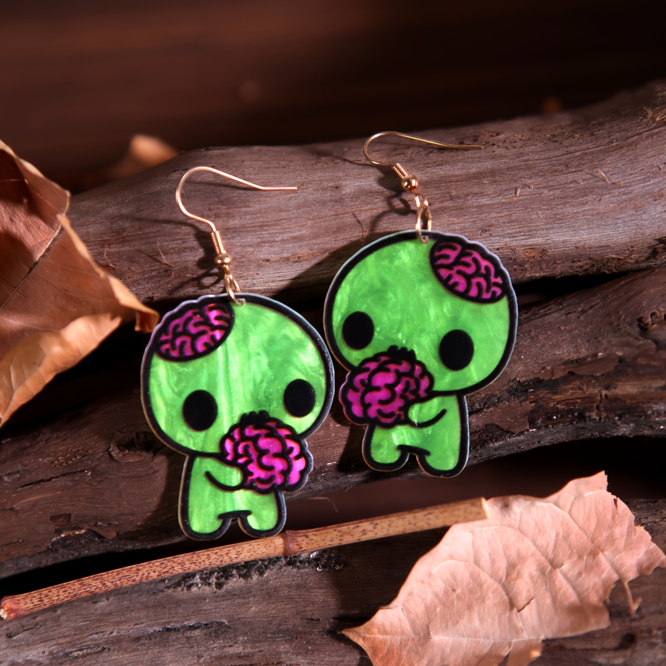 TEMU Boucles d'oreilles de en résine brillante faites à pour femme - Boucles d'oreilles pendantes rétro bohèmes avec pendentif , pour fête