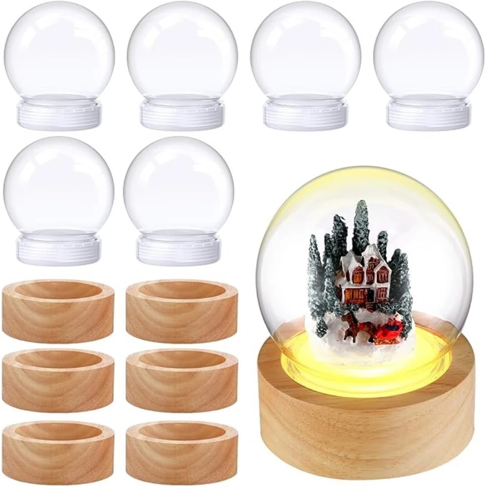 30pcs DIY   Kit - Transparent Plastic Water Balls with Removable Lids, Battery-Free,   Holiday Crafts and Decorations, Ideal for   Use,  , Minimalist Style