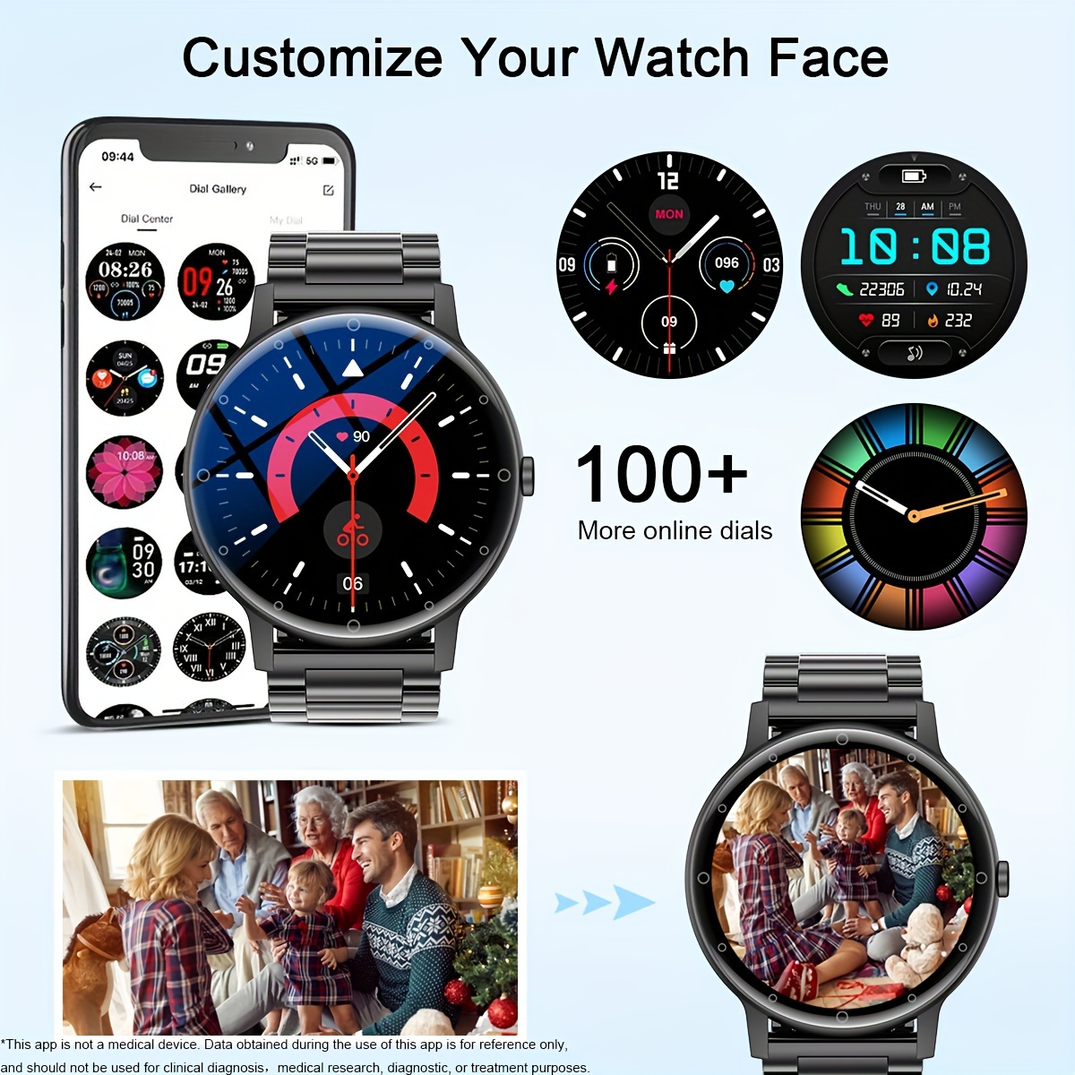 Smartwatch con monitoreo de frecuencia card aca presi n Temu Chile