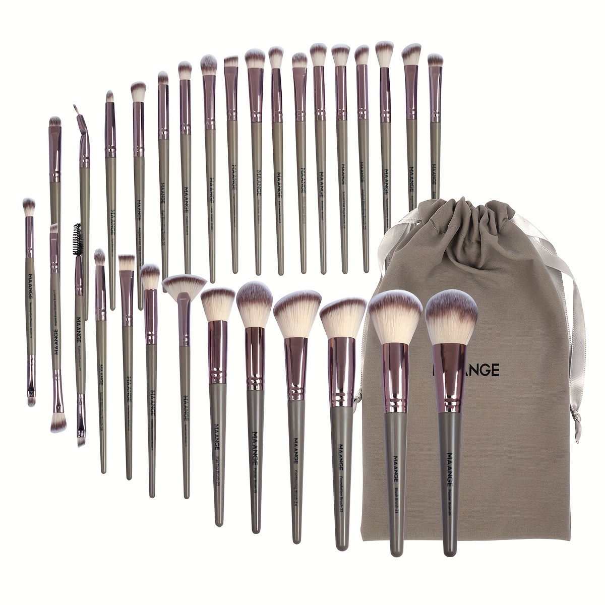 Image of Makeup Brushes 30pcs Professional Makeup Brush Set Premium Synthetic Kabuki Foundation Blending Brush Face Powder Blush Concealers Eye Make Up Brush Set