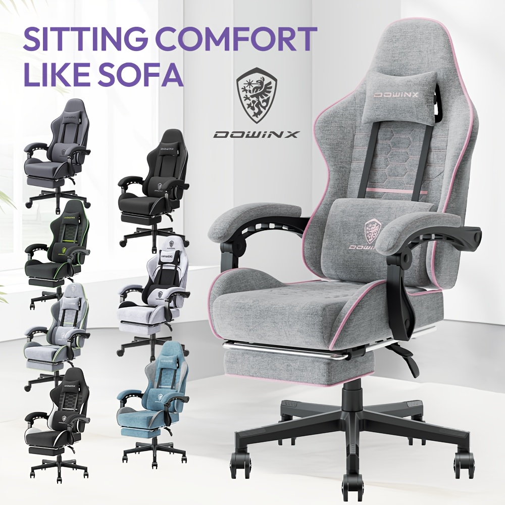 Ergonomische gamingstoel met hoge rugleuning en pocketvering