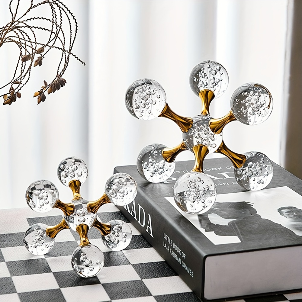 Ochine Juego de 6 bolas decorativas para decoración de orbes de 3 pulgadas,  bolas de mosaico de vidrio, bolas de centro de mesa, bolas redondas de
