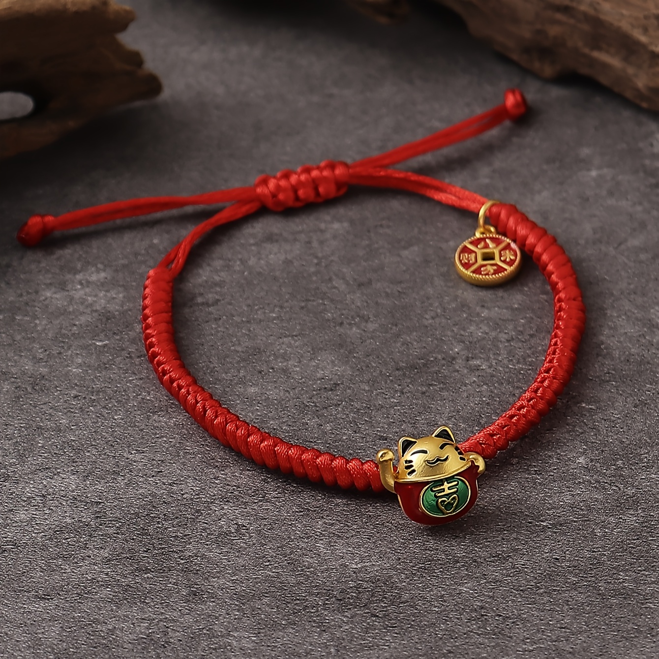 Red woven red rope vermilion koi bracelet this year transfer hand 2024 rope accessori