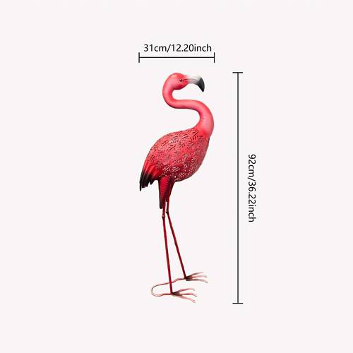 1pc large metal flamingo garden statues and sculptures vivid and garden art outdoor statues for home decoration gardens courtyards lawns backyards holiday decorations and best statue gifts for friends
