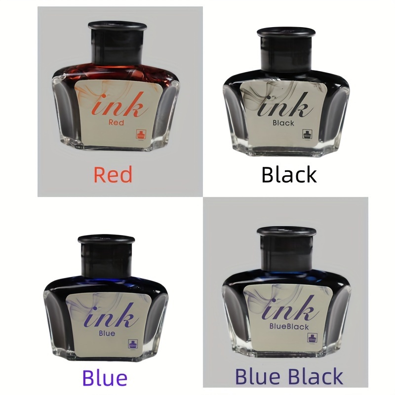 

Fine Non-carbon Ink For Calligraphy: 50ml Black, Red, Blue, Blue Black - Advanced Pen Ink For Adult Office, Student, And Calligraphy Practice