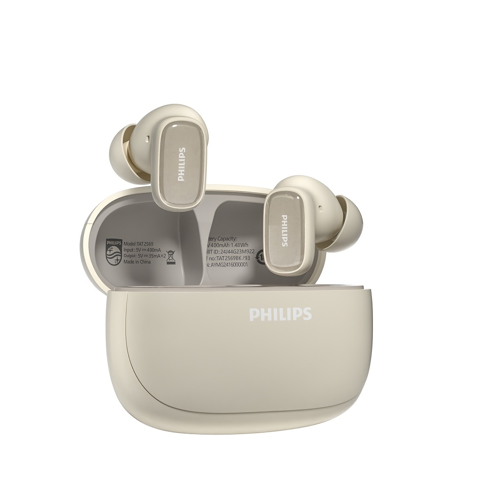 New Philips BT5.4 In-Ear Earphones with Wireless Charging Case, 24Hour Playtime/Game Modes/Built-in Mic/Touch Control for Gaming, Running, Cycling TAT2569 3 New Philips BT5.4 In-Ear Earphones with Wireless Charging Case, 24Hour Playtime/Game Modes/Built-in Mic/Touch Control for Gaming, Running, Cycling TAT2569 - Image 3