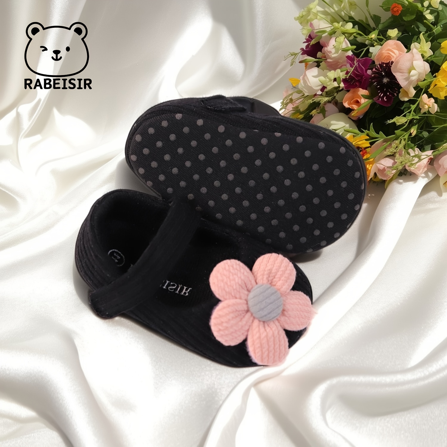 Baby Toddler Shoes, Sun Flower Princess Cloth Step Front Shoes, Lightweight Non-slip, Multicolor Candy Shoes For Daily & Casual Dressing, Spring & Fall