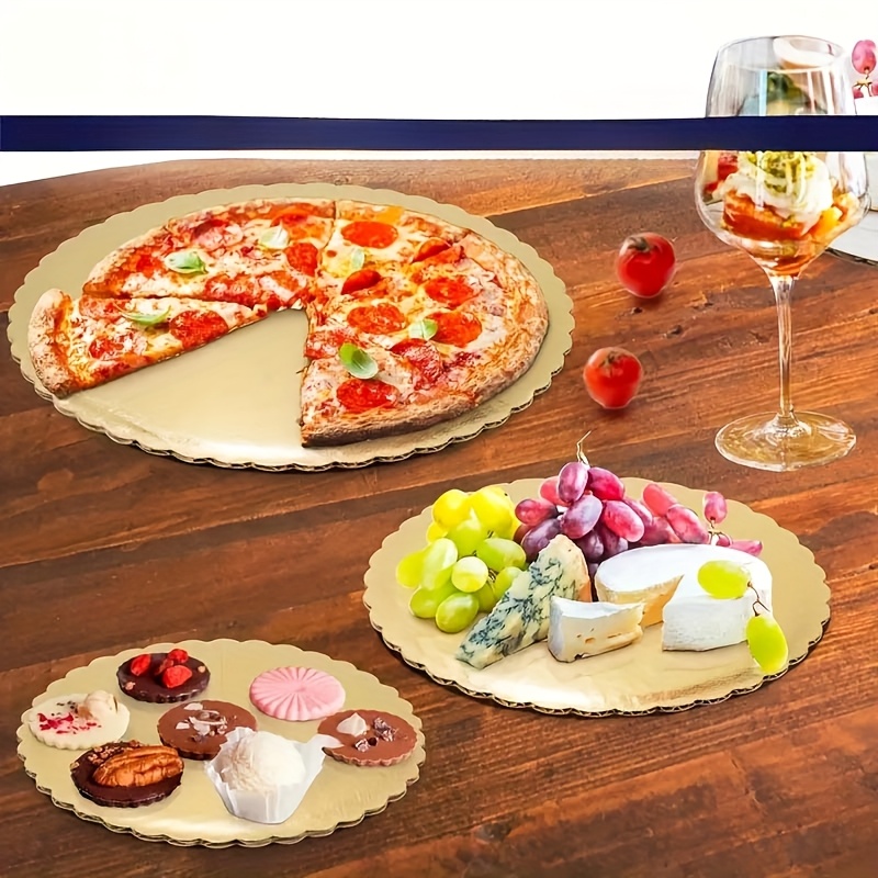 8 stück goldene kuchenplatten einweg pizza platten