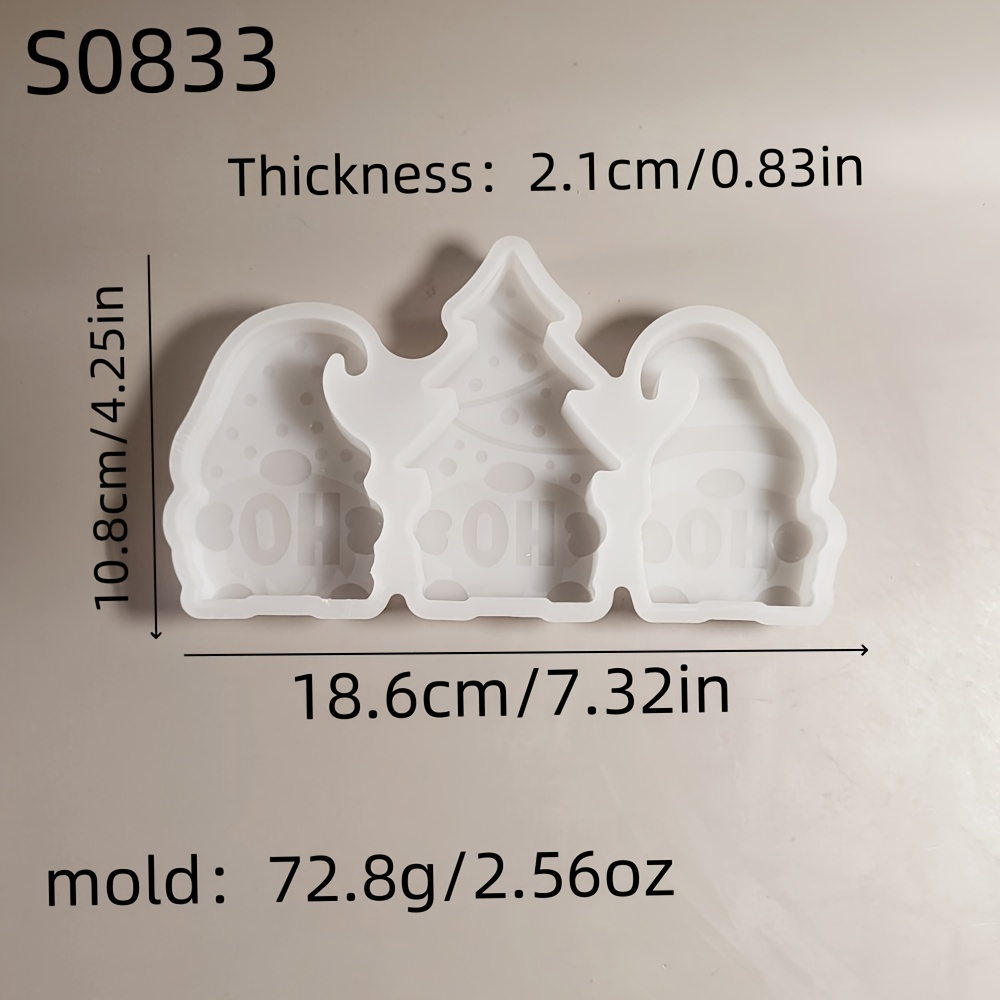 Image of Resin Casting Molds Christmas Gnome Ho 3d Ornament Silicone Molds Candle Silicone Molds Plaster Ornament Silicone Molds Silicone Molds Home Decoration Epoxy Resin Molds S0833