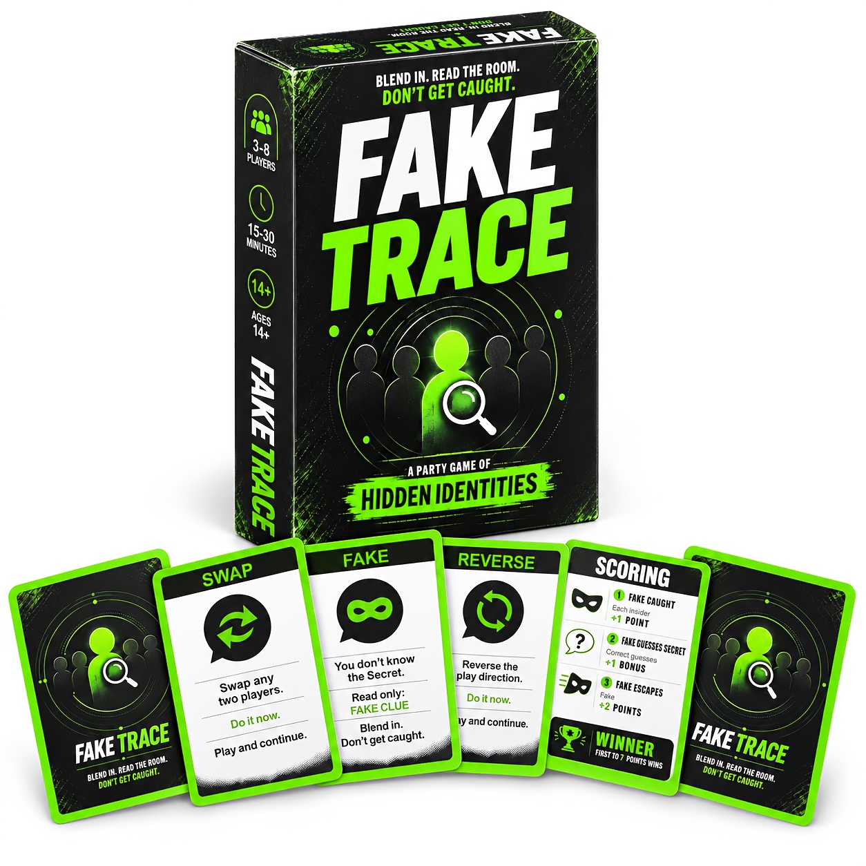 TEMU Fake Trace Bluffing & Card Game Suitable For , Board Game With Secret Clue Guessing, Paper Card Suitable For , For, For Social Gatherings, Ages