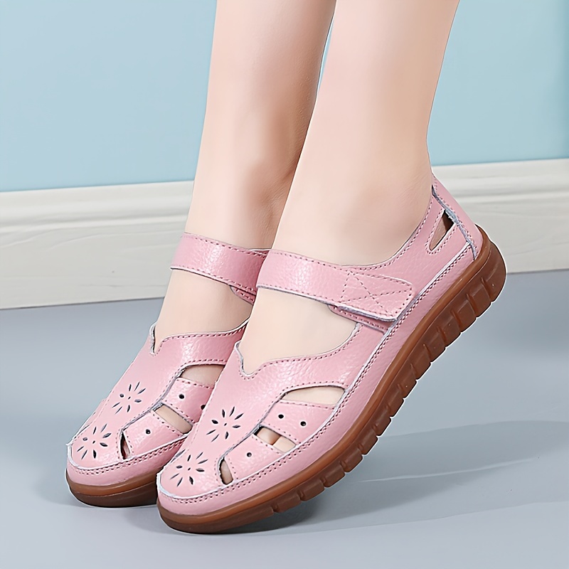 Women's Classic Synthetic Leather Casual Flat Sandals