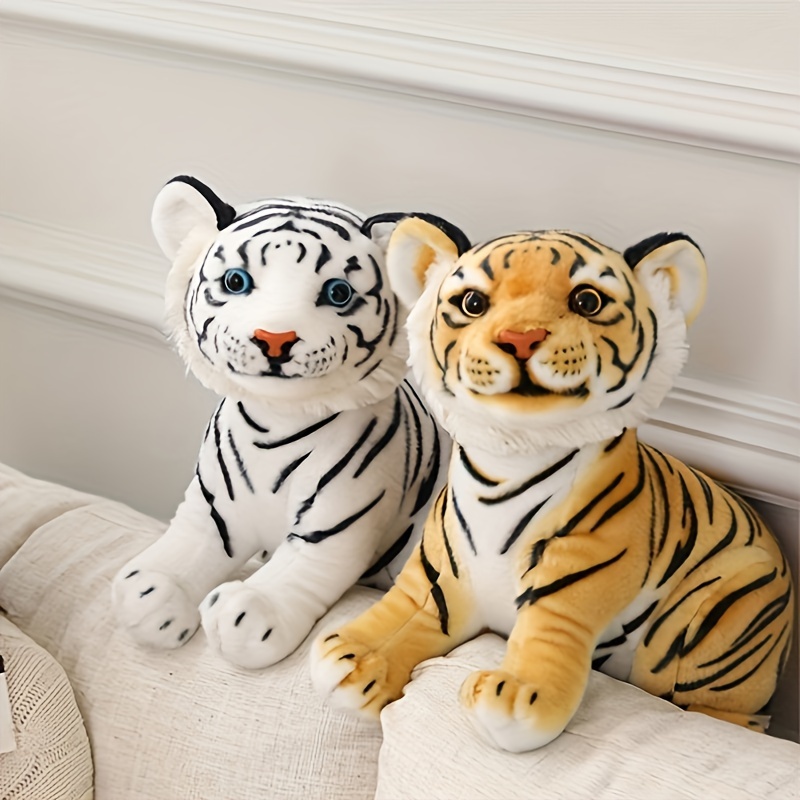 

1pc Tiger Plush Toy Stuffed Soft Wild Animal Forest Tiger Pillow Doll Decoration, Car Plush Toy, Car Decoration, Halloween, Christmas, The Best Gift For Friends And Family