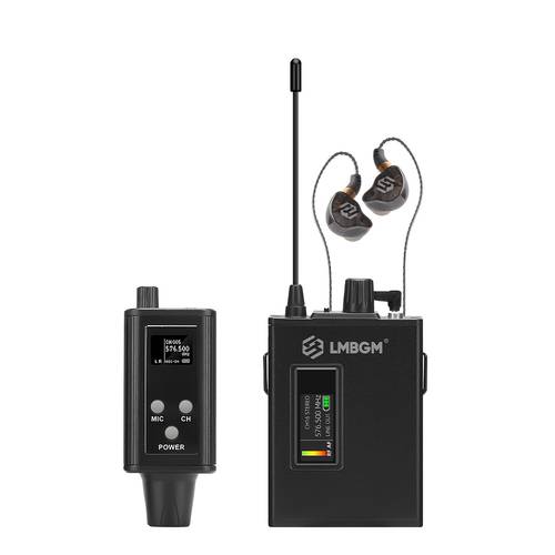 professional wireless in ear monitoring channel uhf transmission stereotoggle usb c charging 24 bit 96 khz sampling rate high resolution display for live show band performances event and public