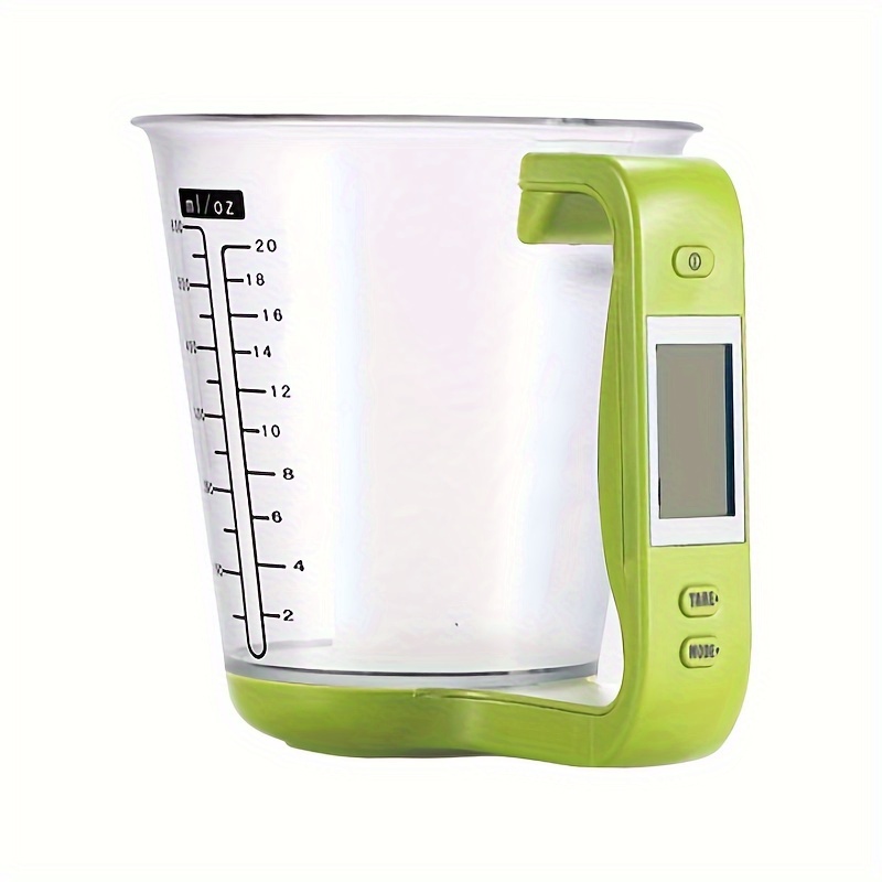 versatile   scale with measuring cup lcd display leak proof design for food beverages 1000g 1g range battery included details 7