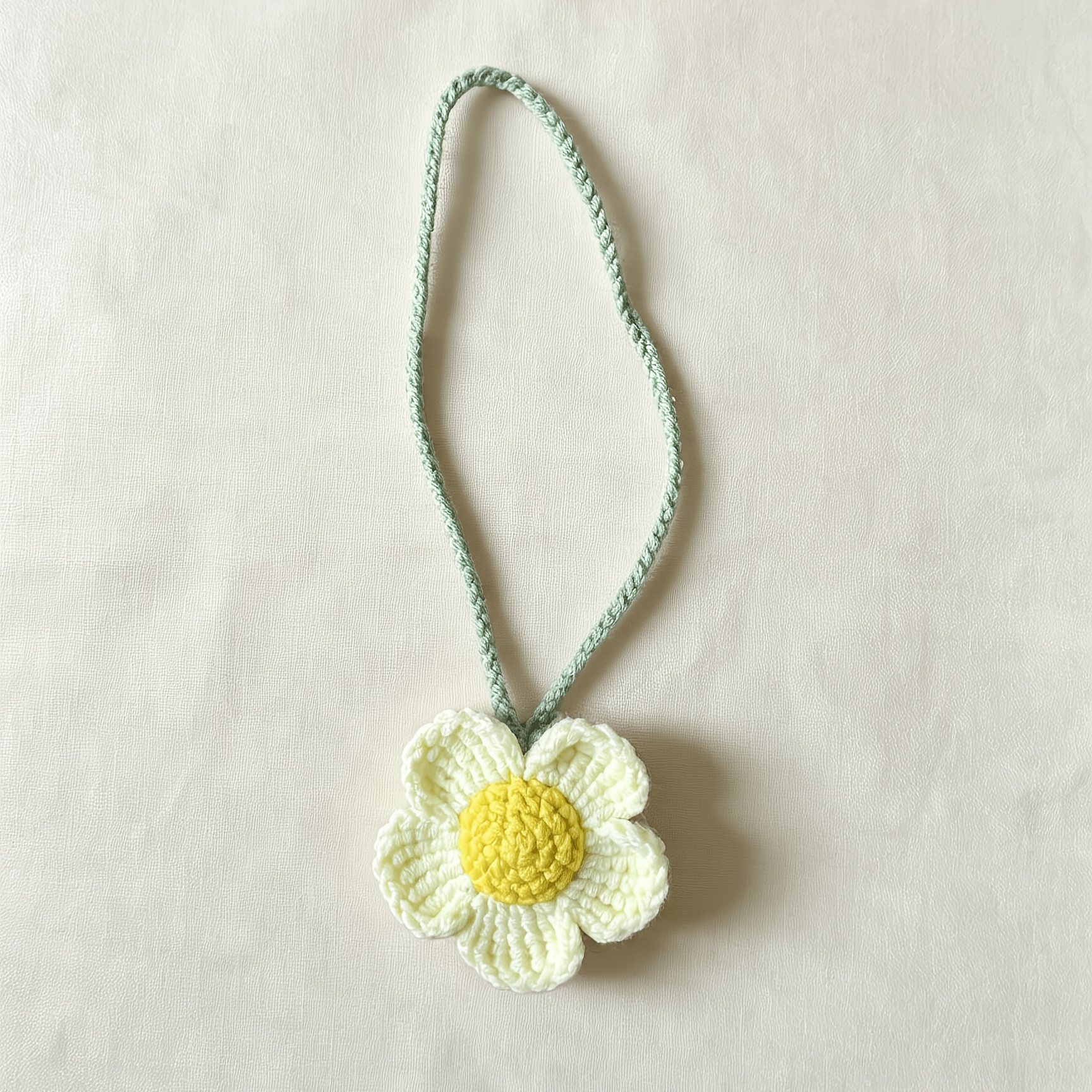 Handmade Crochet Flower Pendant for Bag Charms