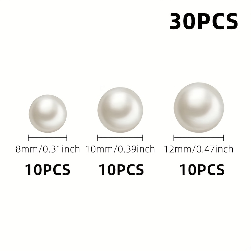 30 Sets Of Plastic , 8/10/12mm, Suitable For Handmade, Clothing, Dresses, Shirts