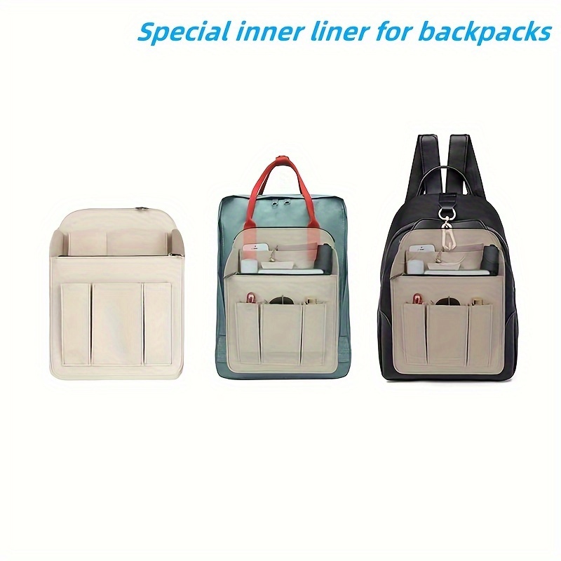 

Travel Backpack Organizer Insert, Multi-pocket Insert Bag For Hiking Trekking Bag, Inner Liner Bag With Compartments