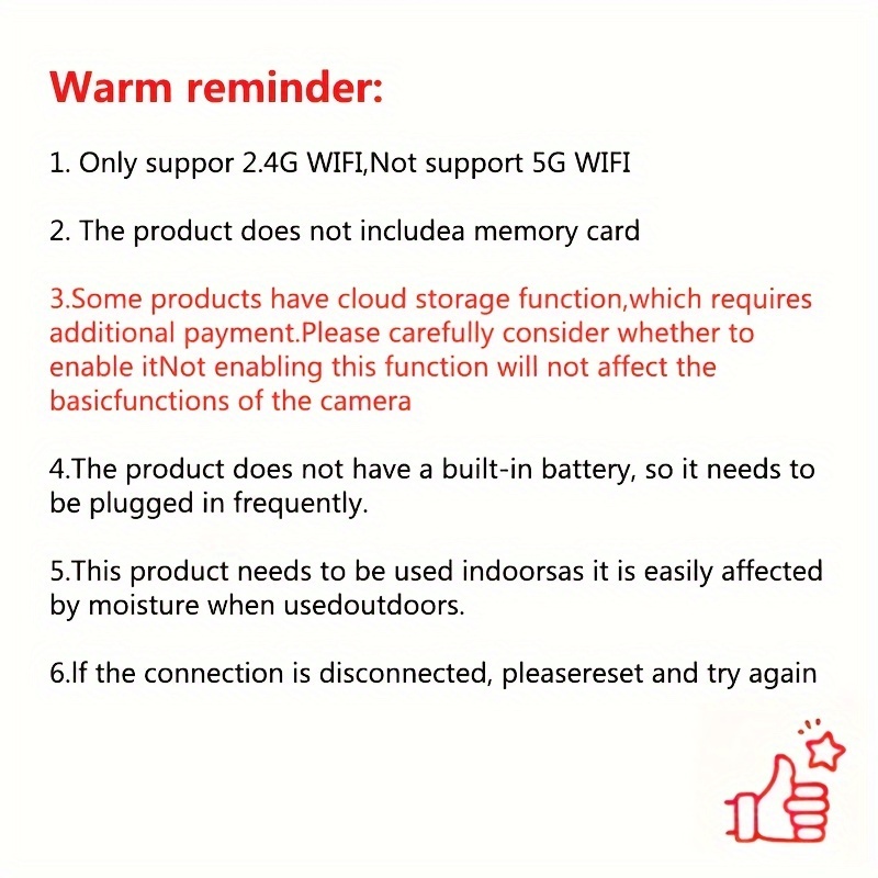 Teruhal 1pc Smart Camera Outdoor, Waterproof Wireless 2.4G Wifi Security Camera, 360 ° Rotation, Motion Detection, Two-Way Audio, Night Vision, Cloud&SD Card Storage, Surveillance Camera for Safety (Not Support 5G Wifi) details 0