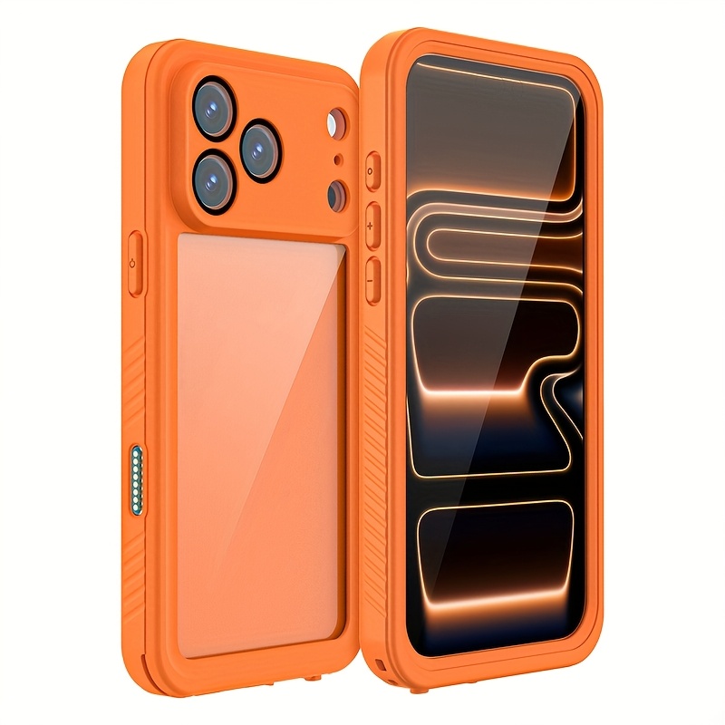 ip68 waterproof dustproof phone case for iphone     pro   for swimming snorkeling and island travel underwater hd shooting transparent anti fog diving case outdoor sports shockproof full protection case travel
