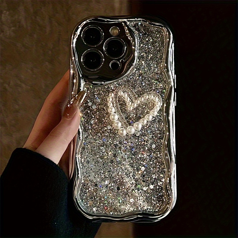 TEMU Phone Case - Y2k Luxurious Glitter Creative Rhinestone Premium Full-coverage Anti-drop Phone Case Suitable For For Iphone