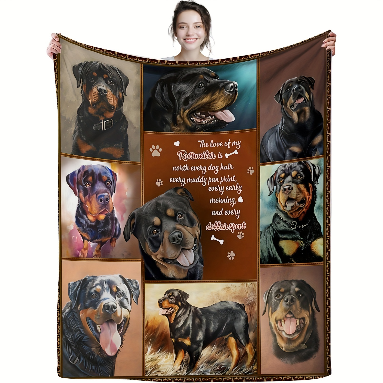 

Themed Soft Fleece Throw Blanket, Style Animal Pattern Flannel, All Seasons Knitted Polyester Blanket, Cozy Pet Lover Gift With Special Embellishments