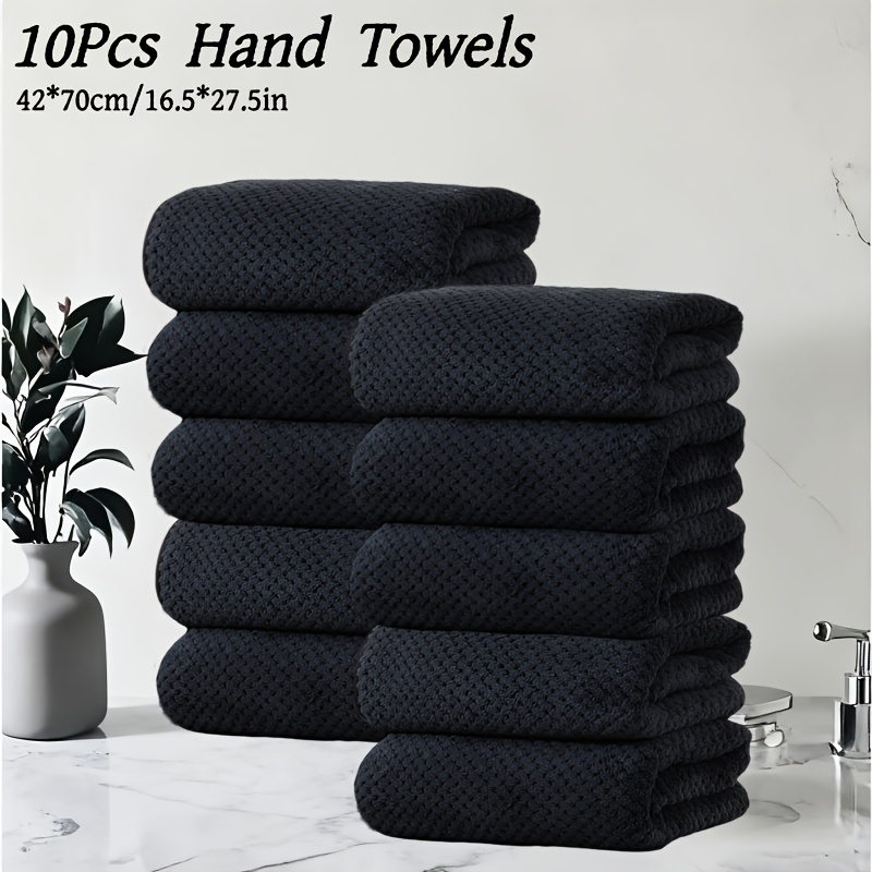 E-shop 10 Stück Ultraweiches Handtuch-Set, 42x70 cm, Ananas-Gittermuster, Modernes Design, Fusselarm, Schnellfärbend, Haushaltsmust-have, Badezimmer,