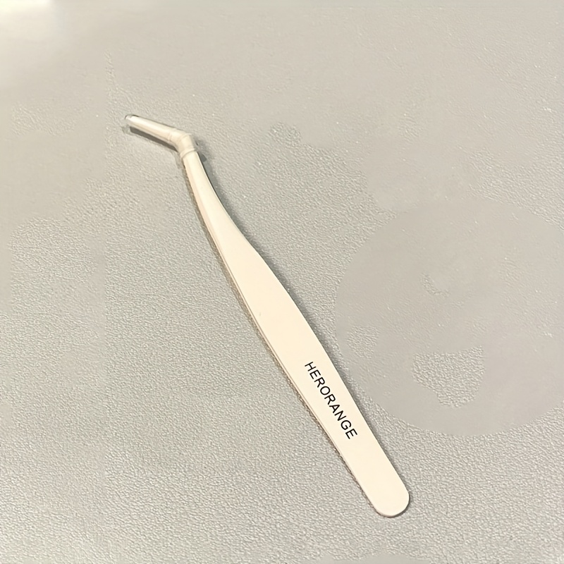 Image of Herorange Ergonomic Tweezers For False Eyelashes - Anti-stick , Alcohol-free & Durable Tweezers For Diy Lash Application, Travel-friendly Beauty Tools