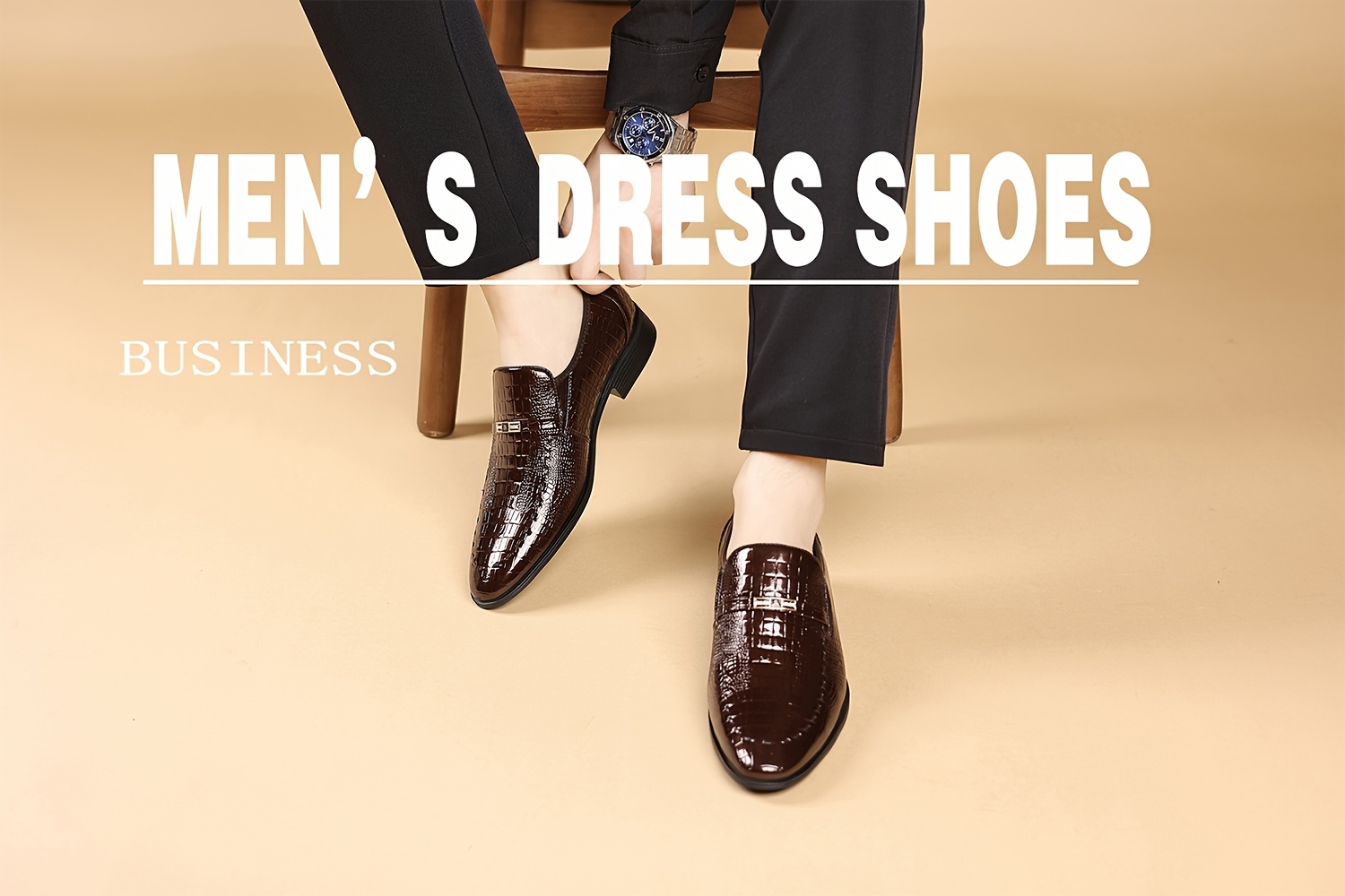 Men'S Crocodile Pattern Shoes, Low-Top Casual Shoes for Men, Embossed Shoes, Formal Shoes for Men, Soft And Comfortable, Suitable for Office, Home, And Gatherings