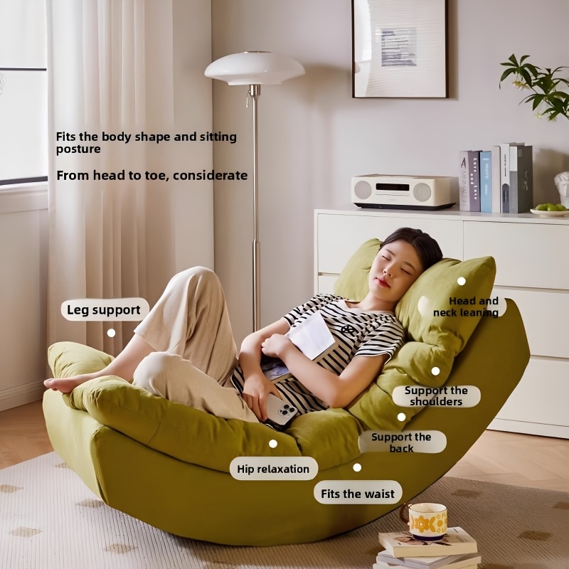 Moon Rocking Chair/Leisure Living Room Recliner - a Recliner for Ultimate Lazy Time in The Living Room That Can Be Reclined And Slept On, a Sturdy Reclining Single Sofa Chair, Suitable for Cozy Family Leisure