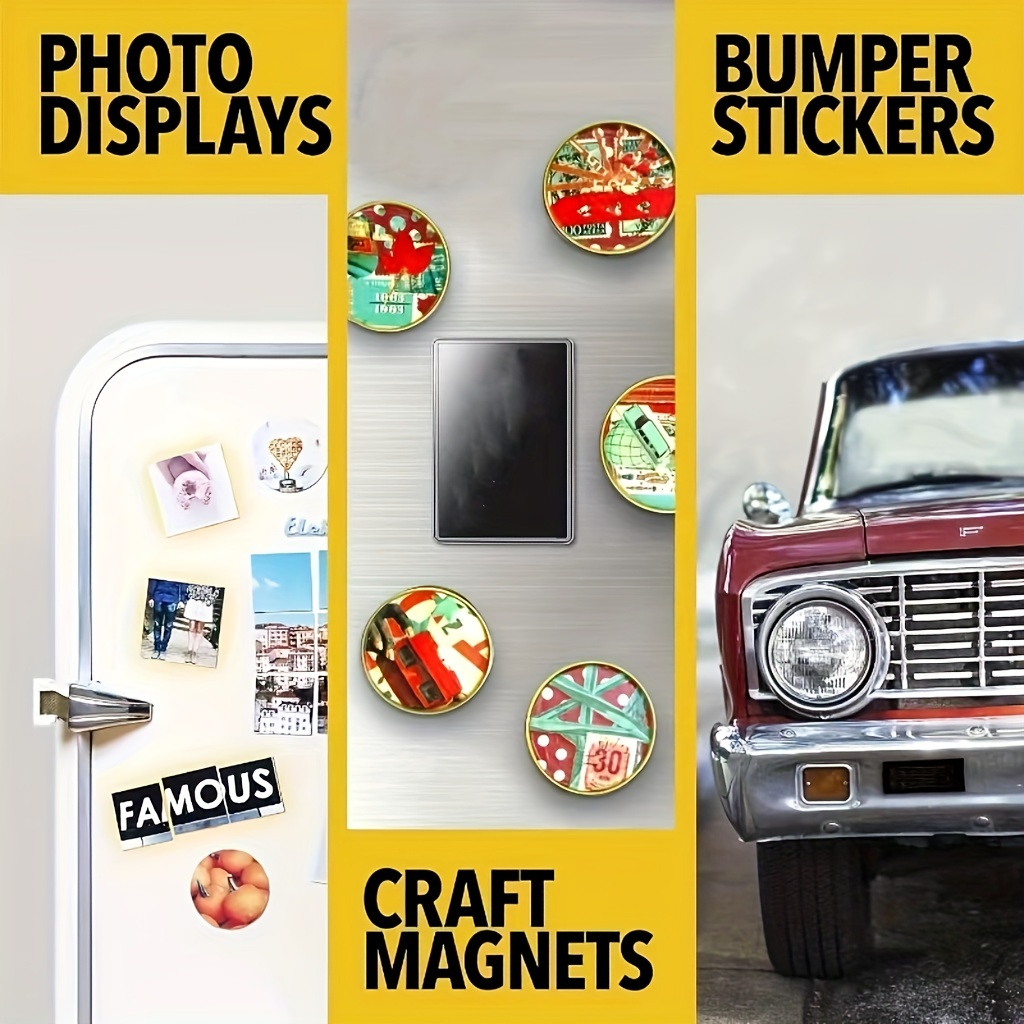 Strong Adhesive Magnetic Tape Roll - 3.3ft, 2/5'' Wide, Multiple Thicknesses (1mm/1.5mm/2mm), Ideal for Crafts, Whiteboards & Fridge Organization